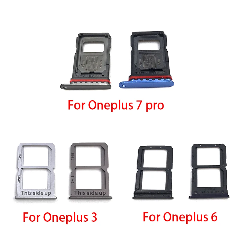 

10Pcs/Lot, SIM Card Tray Slot Holder Adapter Accessories For Oneplus 5 A5000 5T A5010 6 A6000 6T A6010 7 Pro X 2 3