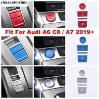 for audi a6 c8 a7 2019 2022 car central gear shift start stop engine p button switch decor cover trim accessories interior