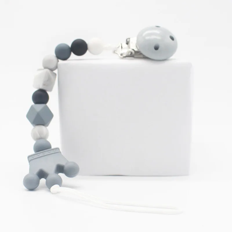 Цепочка для соски новинка силиконовая Детская Соска с зажимом корона цветная