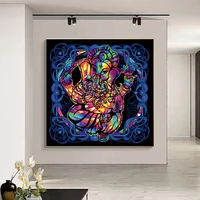 abstract hindu elephant god wall art canvas painting religion ganesha lotus posters and prints pictures for living room decor