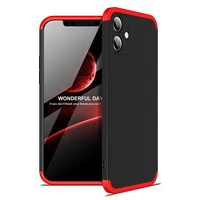 shockproof pc matte fitted case for iphone 12 12pro 12promax 12mini antiknock 360 degrees full package back cover cases