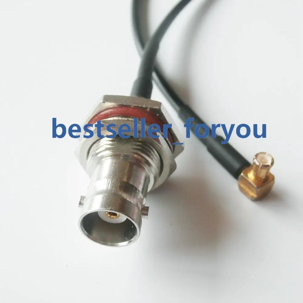 

15cm Cable BNC Q9 Female Jack To MCPcs Male Plug Right Angle RG174 6inch Pigtail