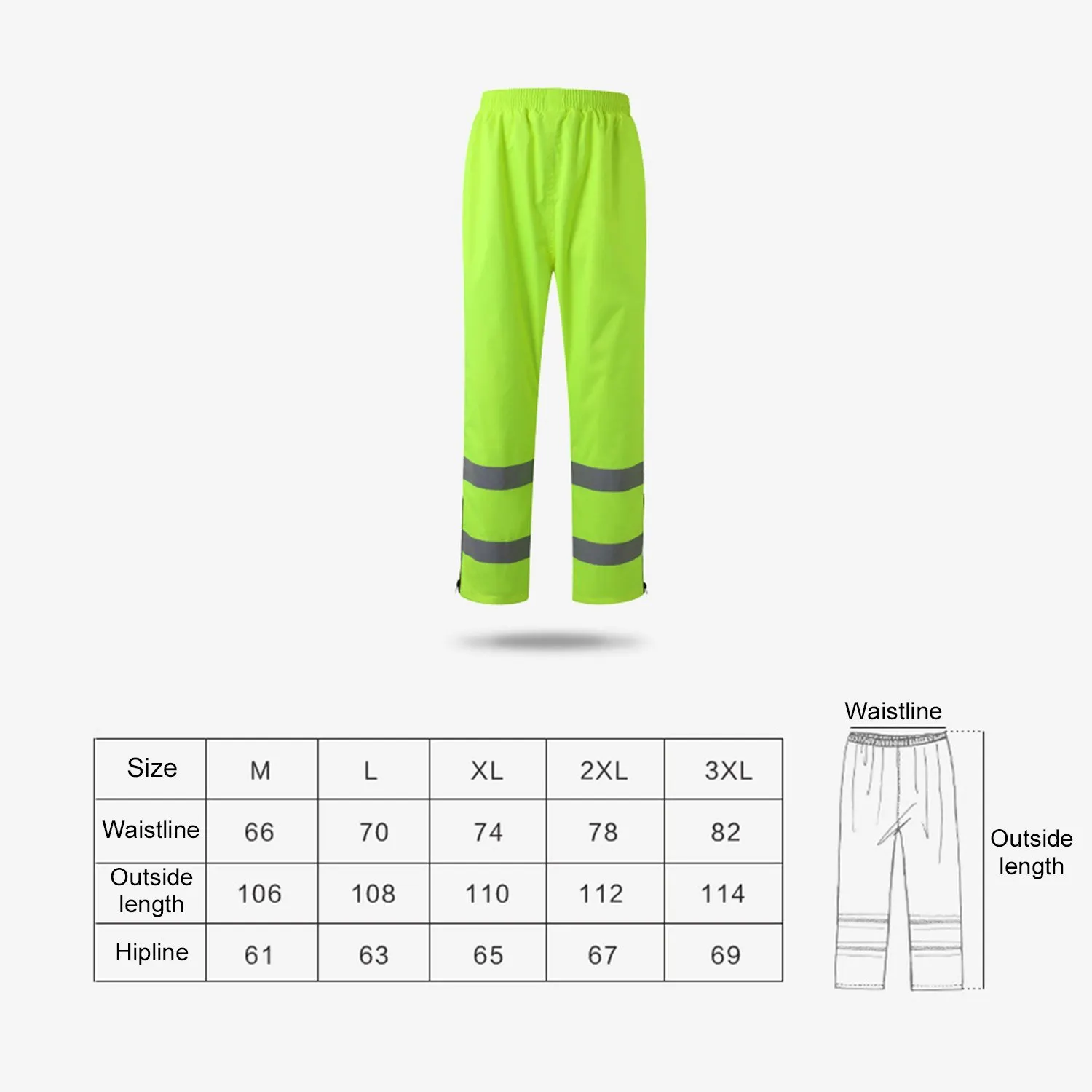 

Reflective Rain Pants Safety Windproof Waterproof Pants Outdoor Traffic Sanitation Garden Overalls Rain Pants