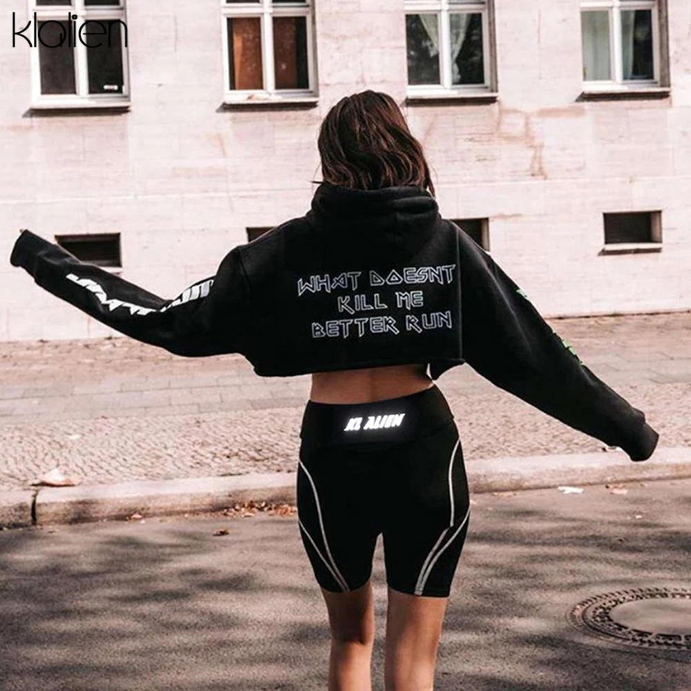 Женские брюки с буквенным принтом kalien Эластичные Обтягивающие Брюки высокой