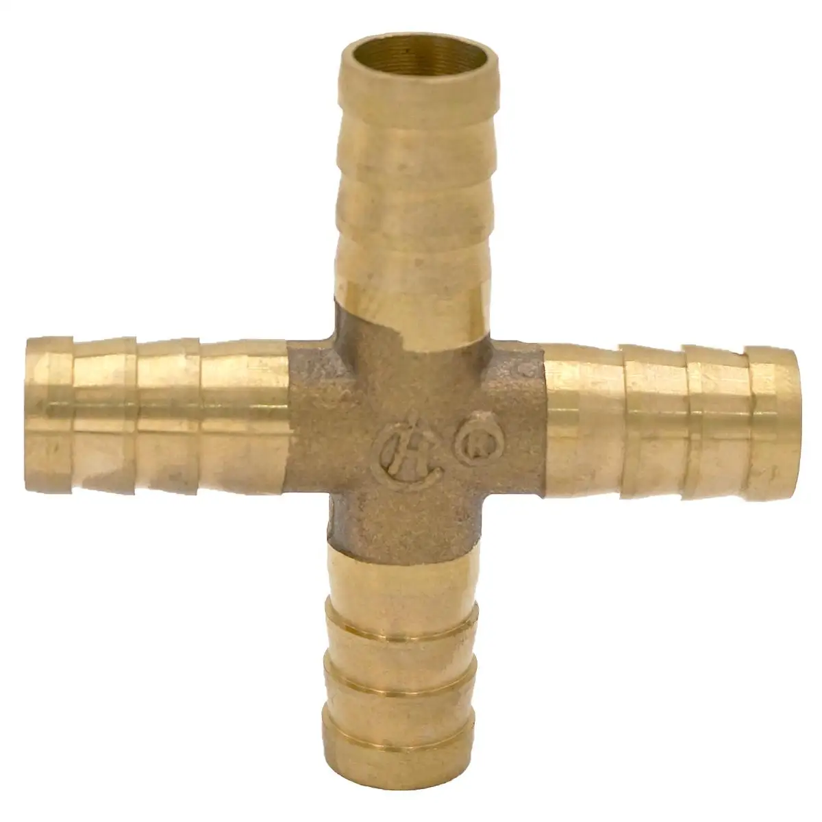 Партия 2 Быстрорежущая штуцер I/D 10 мм 4-ходовой латунный соединитель для топлива