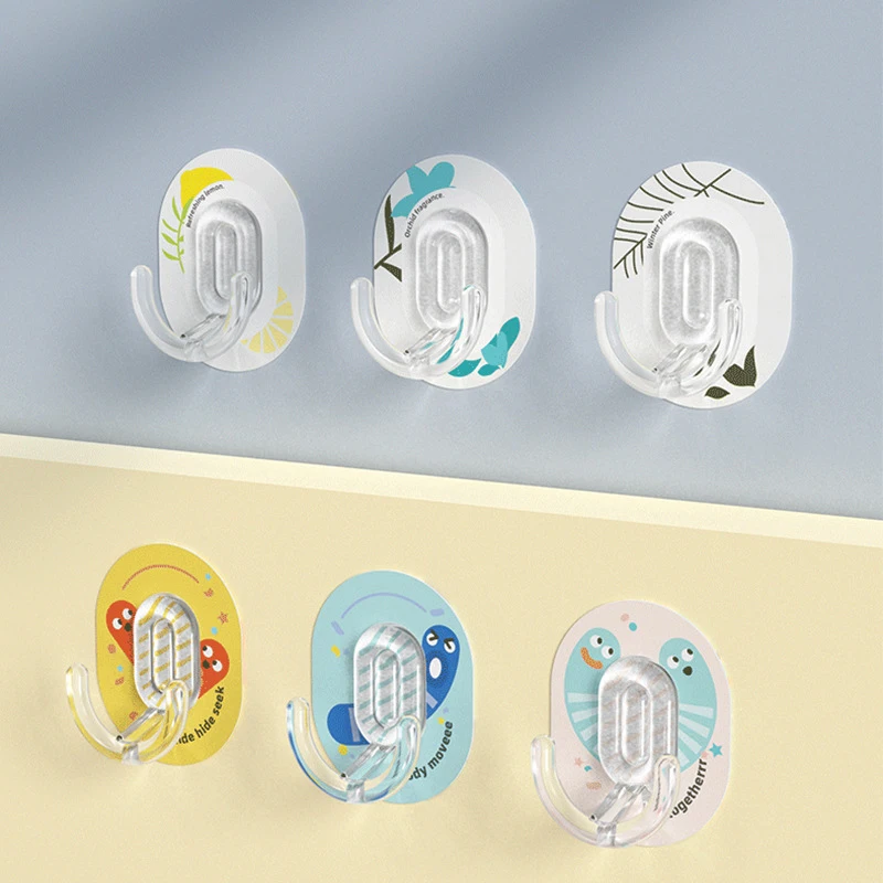 

1PC Towel Hook Plastic Door Hanger Self Adhesive Wall Hanger Hat Racks Key Hanger Wall Organizer Home Storage Accessories