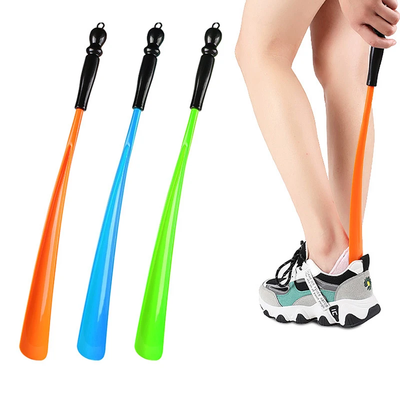 Пластиковый сверхдлинный рожок для обуви вспомогательный с длинной ручкой