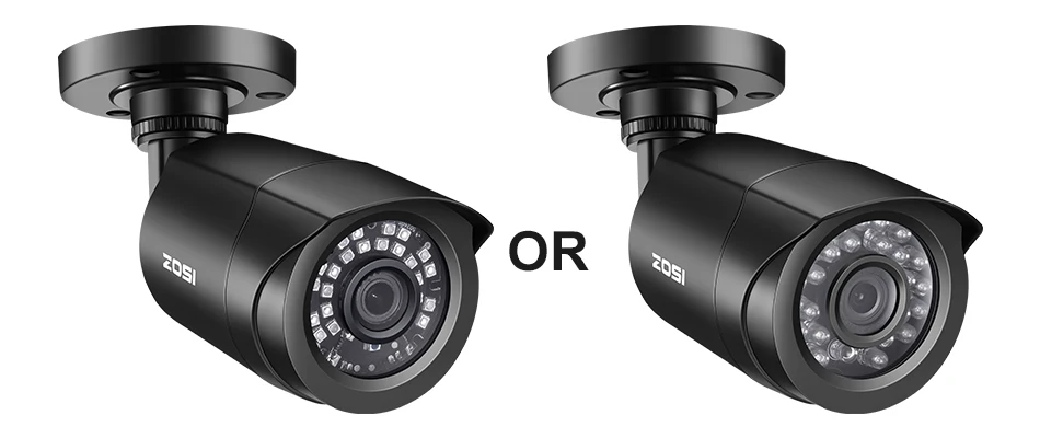 ZOSI 4 шт./лот 720 p/1080 p HD-TVI CCTV камера безопасности, 65ft ночного видения, уличная камера видеонаблюдения комплект