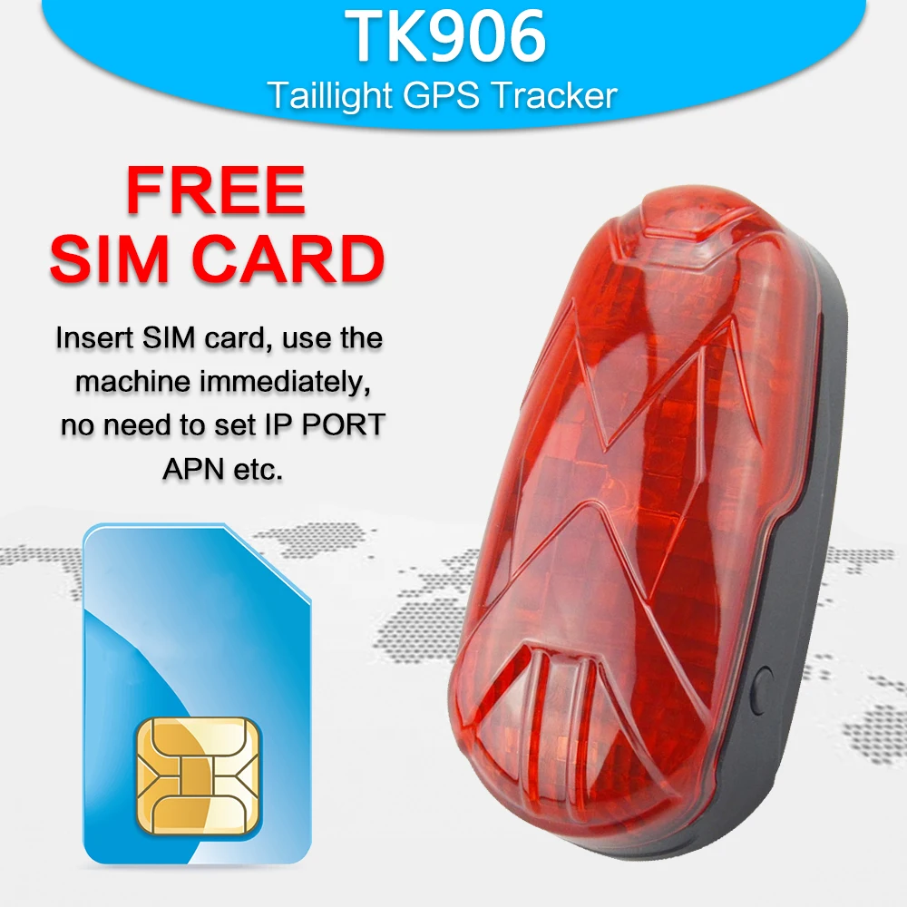 10 шт. TK STAR GPS GPRS велосипедный трекер TK906 Overspeed оповещение Бесплатная