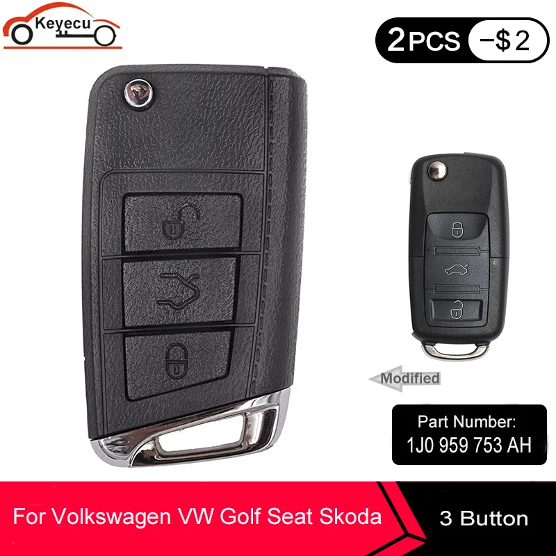 Клавиатура KEYECU 1J0 959 753 Ач для нового стиля Golf 7 дистанционный ключ брелок от машины