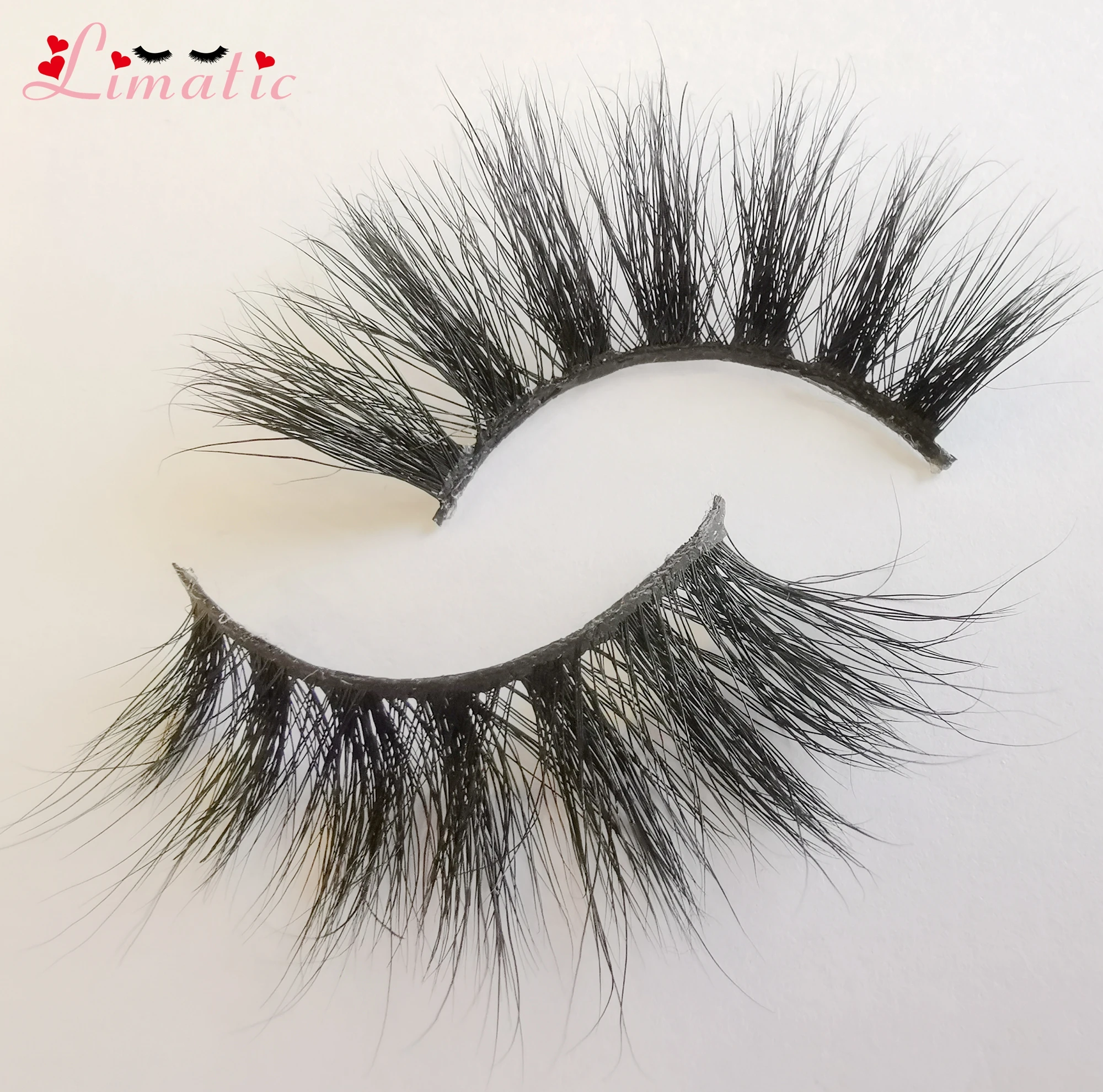 

Fluffy 25mm Mink Eyelashes Long Thick Faux Wispies Full Strips Reusable Lashes For Wholesale