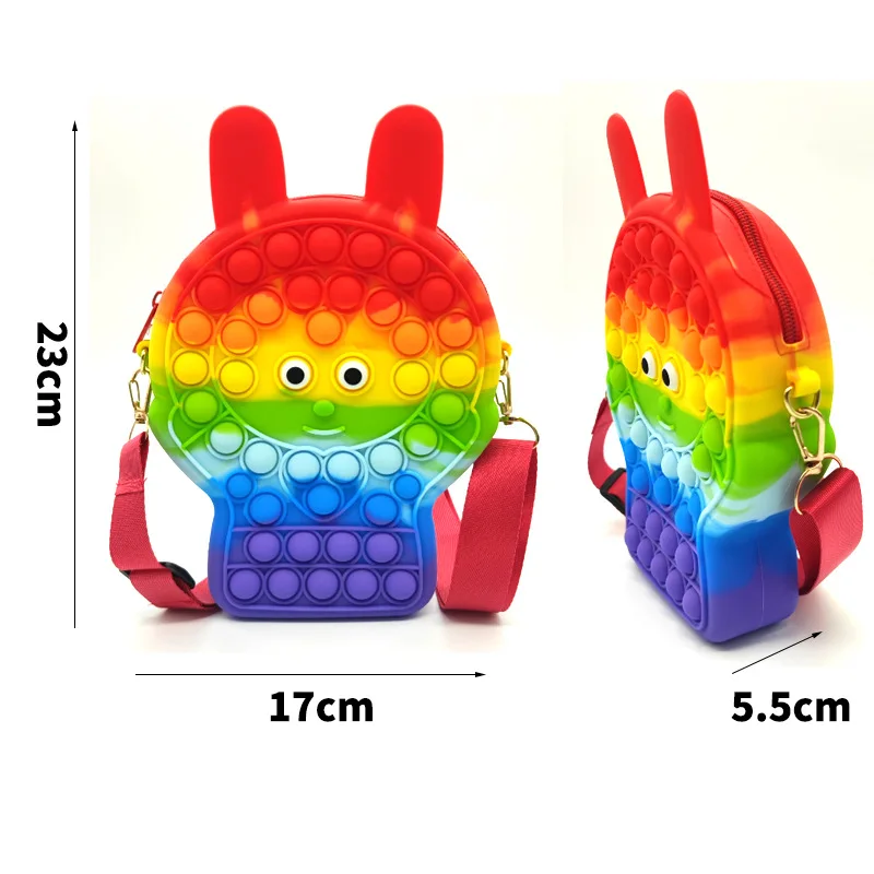 

Модная Радужная овечка Bolsa фиджет игрушки для детей сумки кавайные пузырьки антистрессовая игрушка радуга Кошелек для монет простой кошеле...