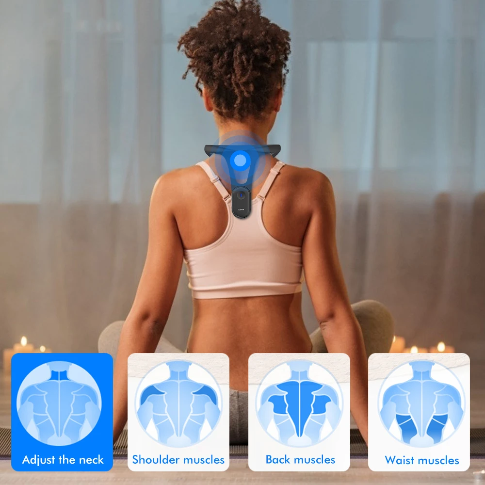 Умный Корректор осанки поддержка спины вибрация упражнения обнаружение горба