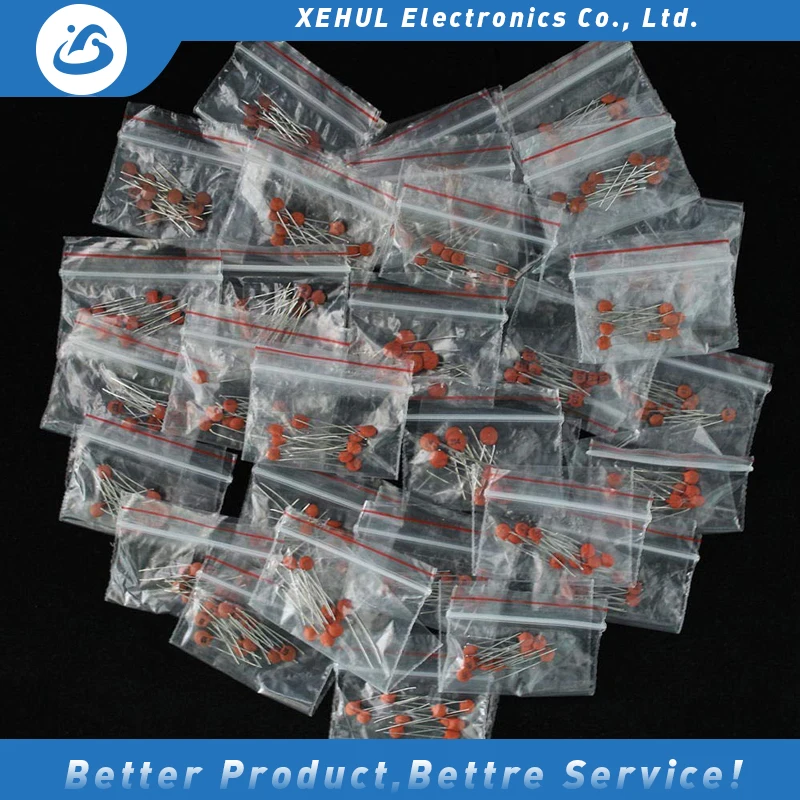 300 шт./лот с алюминиевой крышкой 50В 2PF 0.1UF 30 valuesX10pcs керамический конденсаторный