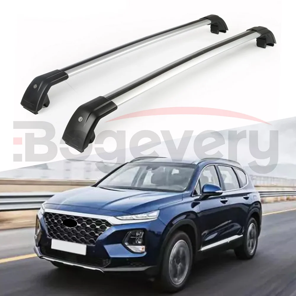 Crossbars подходит для Hyundai Santa Fe 2019 2020 багажные рейки на крышу перекладины|Багажники