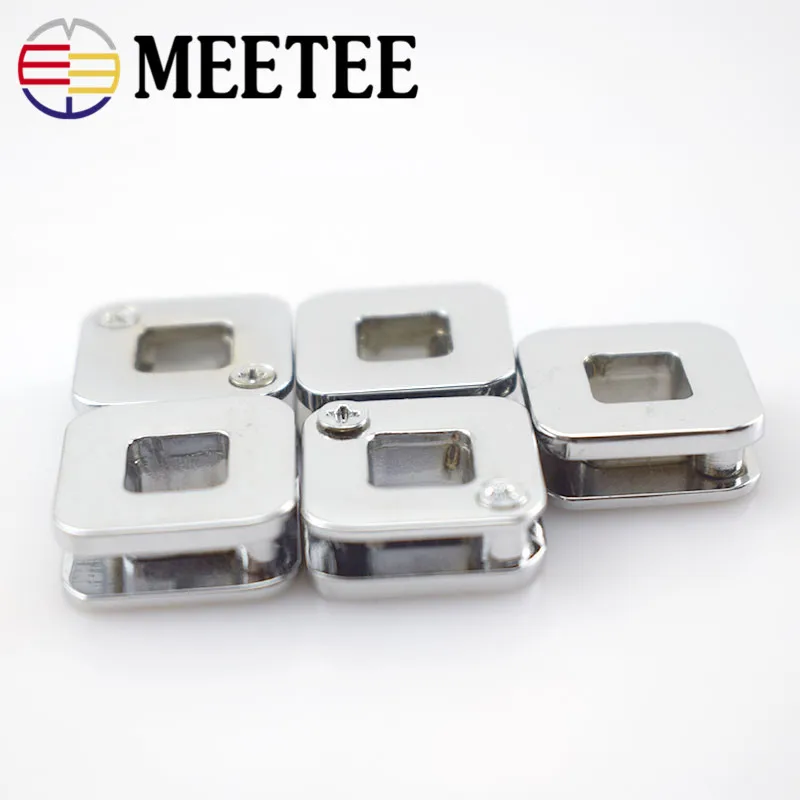 Квадратные металлические ушко Meetee 10 шт. 16*16 мм круглые кольца пряжки для сумок