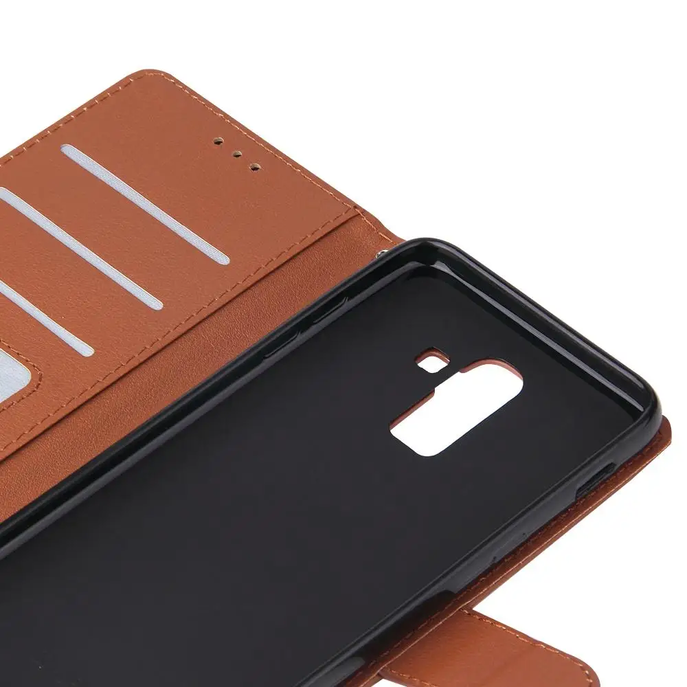 

For Samsung Galaxy J8 2018 Leather Case on For Samsung J 8 J8 2018 J810F Cover Classic Style Flip Wallet Phone Cases Women Men