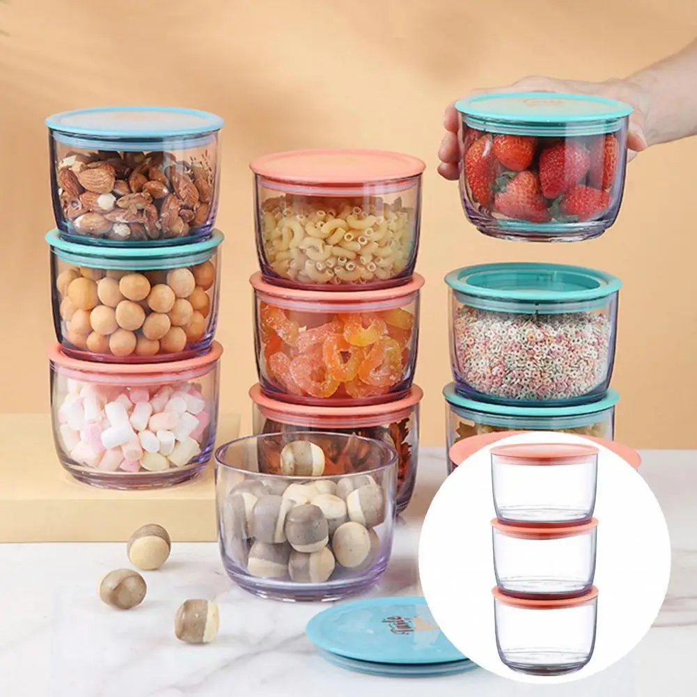 

Безопасный 3 шт./компл. прочный прозрачный контейнер для хранения пищи, многослойный контейнер для хранения, прочный для офиса