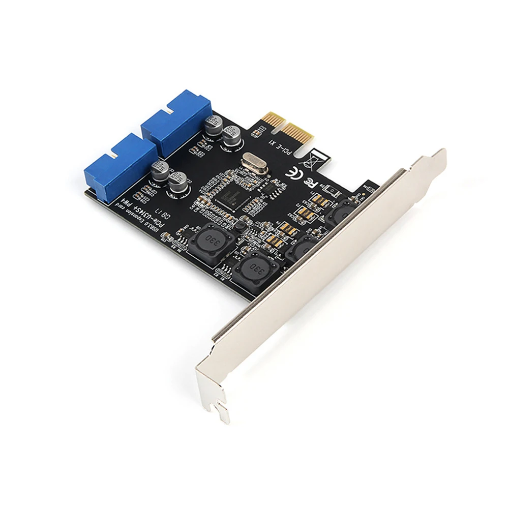 Двойная 19Pin USB 3 0 Header PCI экспресс карта 2 порта 20 контактный штекер к e адаптеру