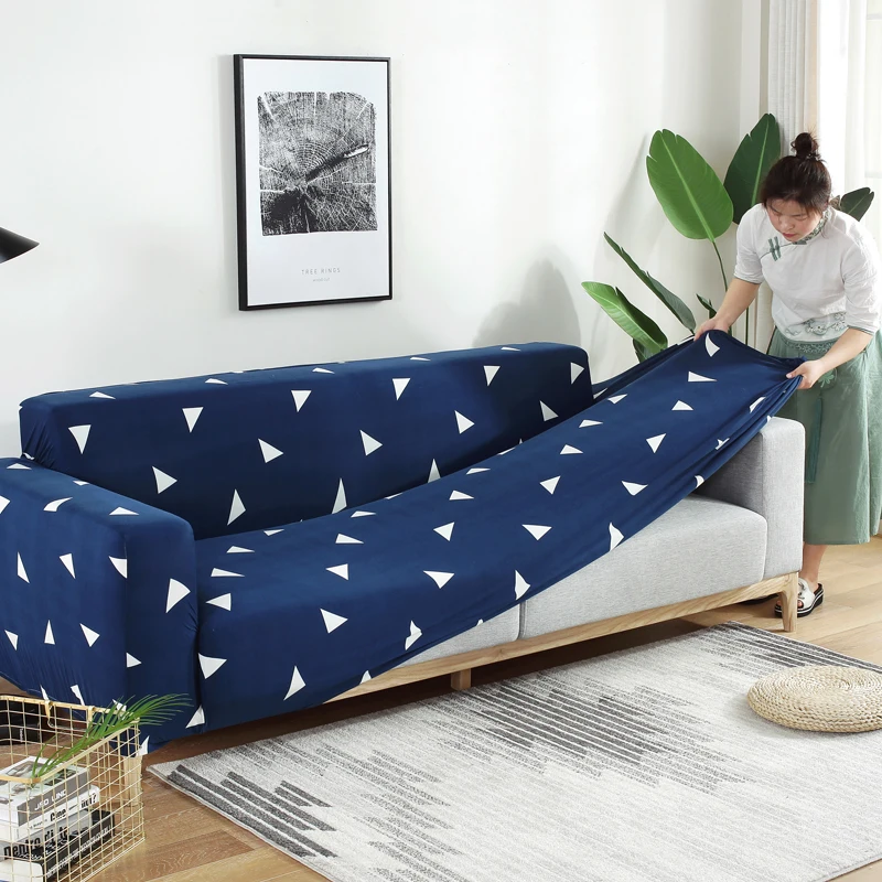 Эластичные разноцветные диванные чехлы покрывало стрейч для софы угловой формы
