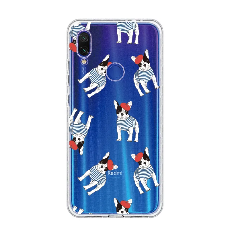 Милый щенок мопс банни французский бульдог для Xiaomi Mi Redmi Note 5 6 7 8 9 10 lite Pro Plus мягкий