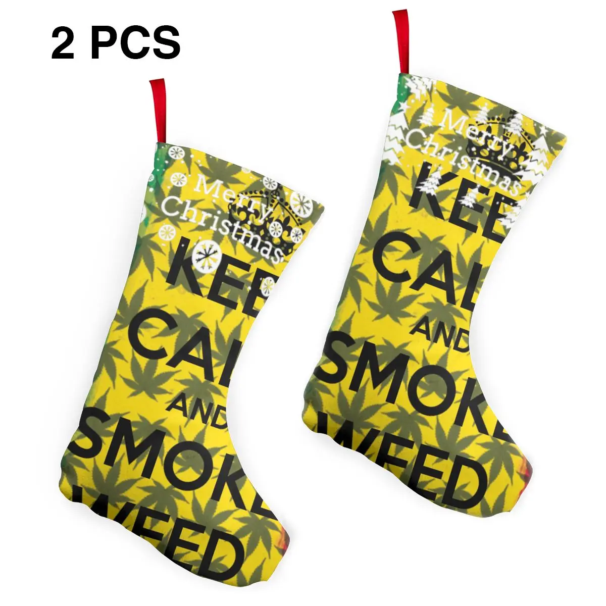 

Большие рождественские чулки с надписью Keep Calm And Smoke Week