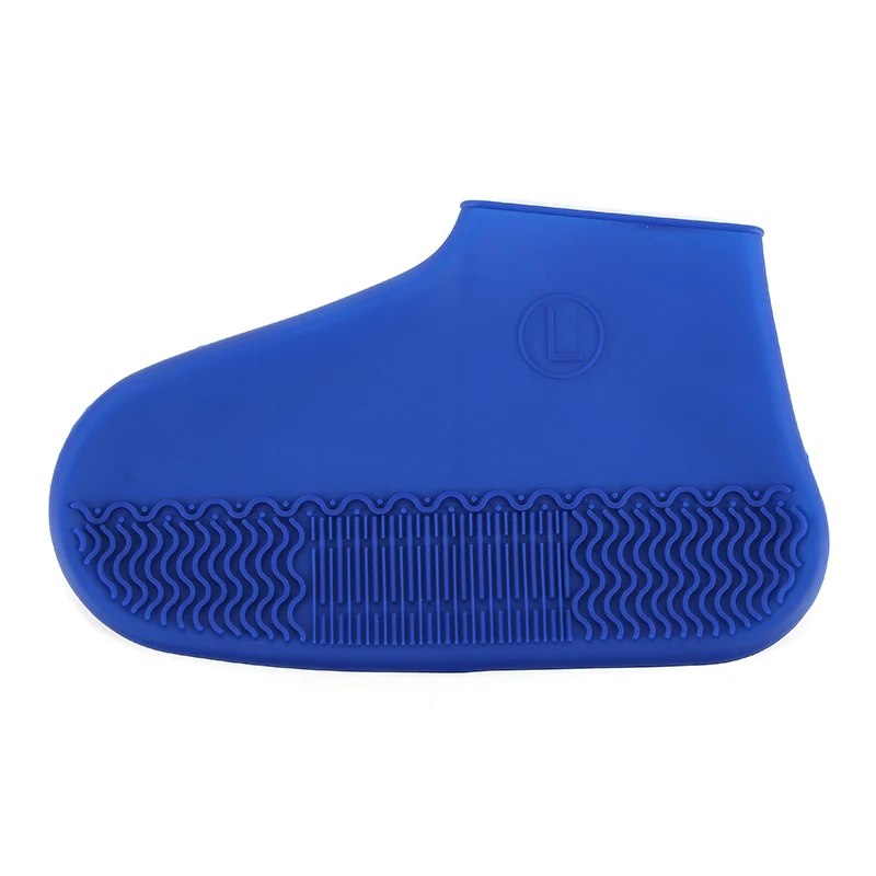 Blue 1 шт S/M/L 4 цвета силиконовые бахилы дождевые Бахилы для походов на открытом воздухе Нескользящие моющиеся унисекс износостойкие перерабатываемые - Цвет: Blue