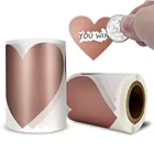 Наклейки под розовое золото, в форме сердца, 100 шт.