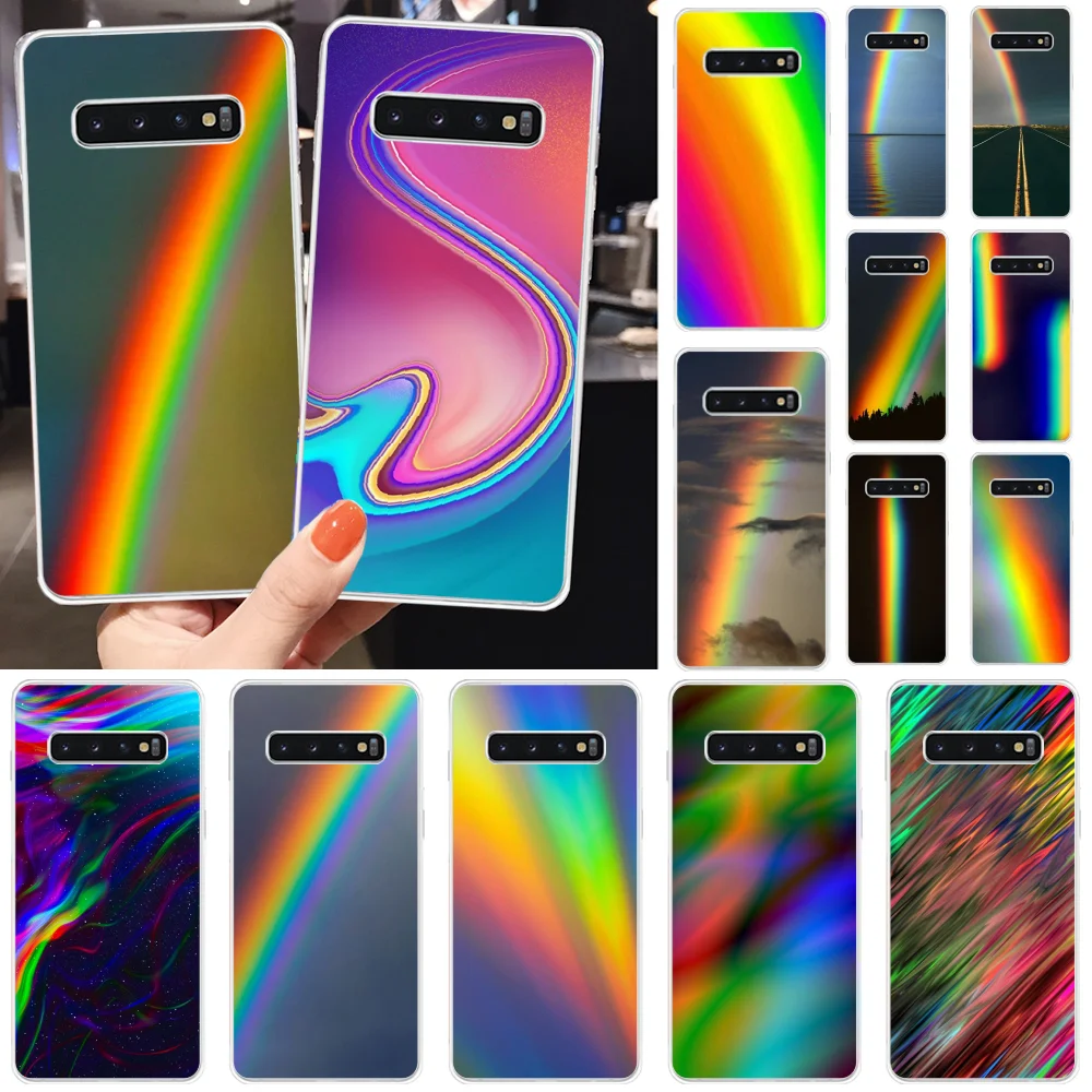 Viviana градиент цветной Радужный лазерный чехол мягкий для телефона Samsung S10 Plus S9 S8