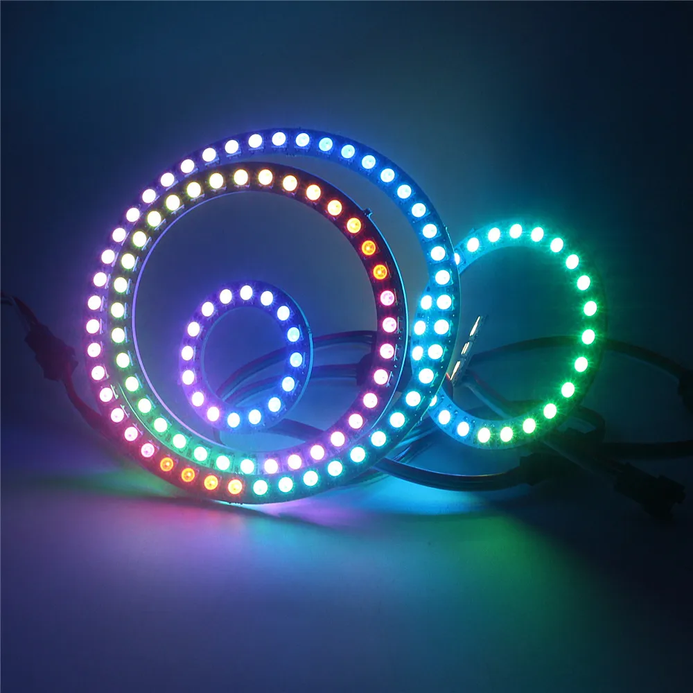 Светодиодный модуль Ring WS2812B 8/16/24/35/45 бит светодиодный светильник 5050 RGB Dream Color WS2812 ic