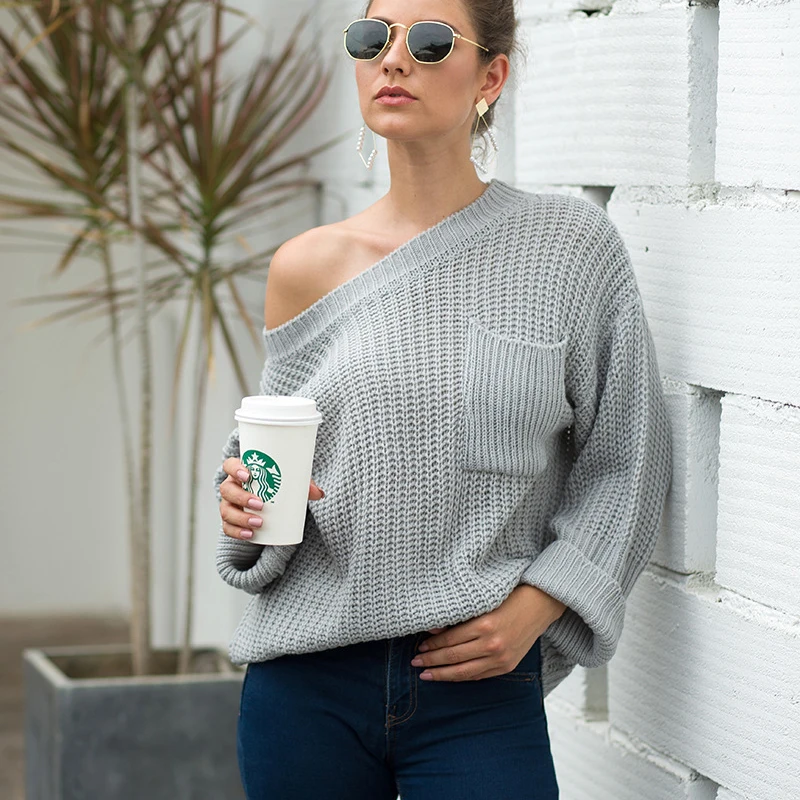 Lucyever Elegant Hollow Out Knitted Sweater Women 2020 Spring Long Sleeve Loose Pullover Woman Casual Solid Color Black Sweaters | Женская