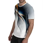 Футболка мужская оверсайз с 3D рисунком, модная индивидуализированная рубашка с принтом, разные цвета, лето