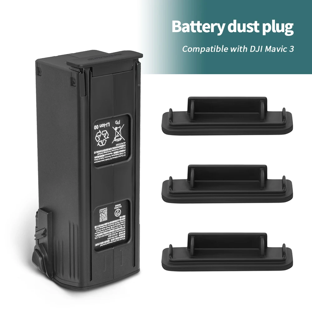 

3pcs Battery Charging Port Protector Cap Anti Short Circuits Silicone Protective Cover Dust-proof Plug for DJI Mavic 3 Drone