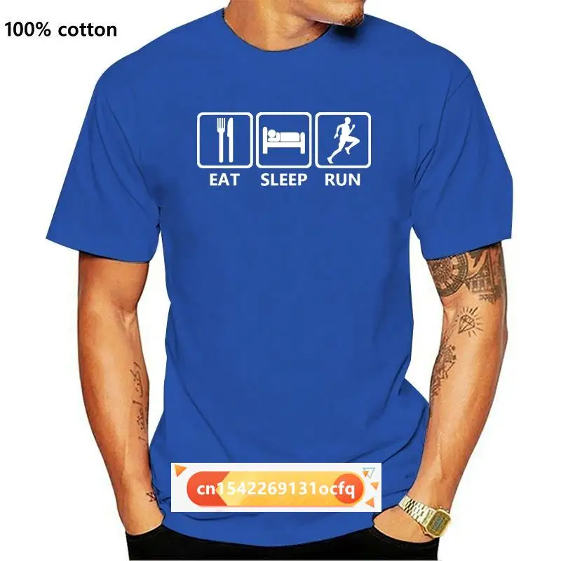 

Eat Sleep Run Mens T Shirt Tee Runner Fitness Gym Running Training Top
