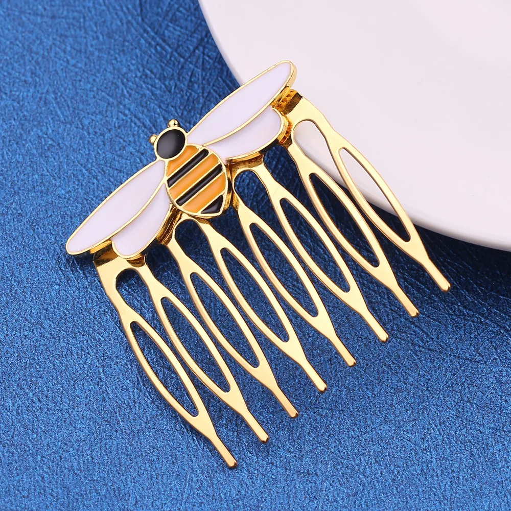 

CARERJEW Hot Retro Alloy Comb Bee Hair Comb Ancient Style Hair Clip Hairpin Barrettes Women Hair Accessories Ponytail Holder