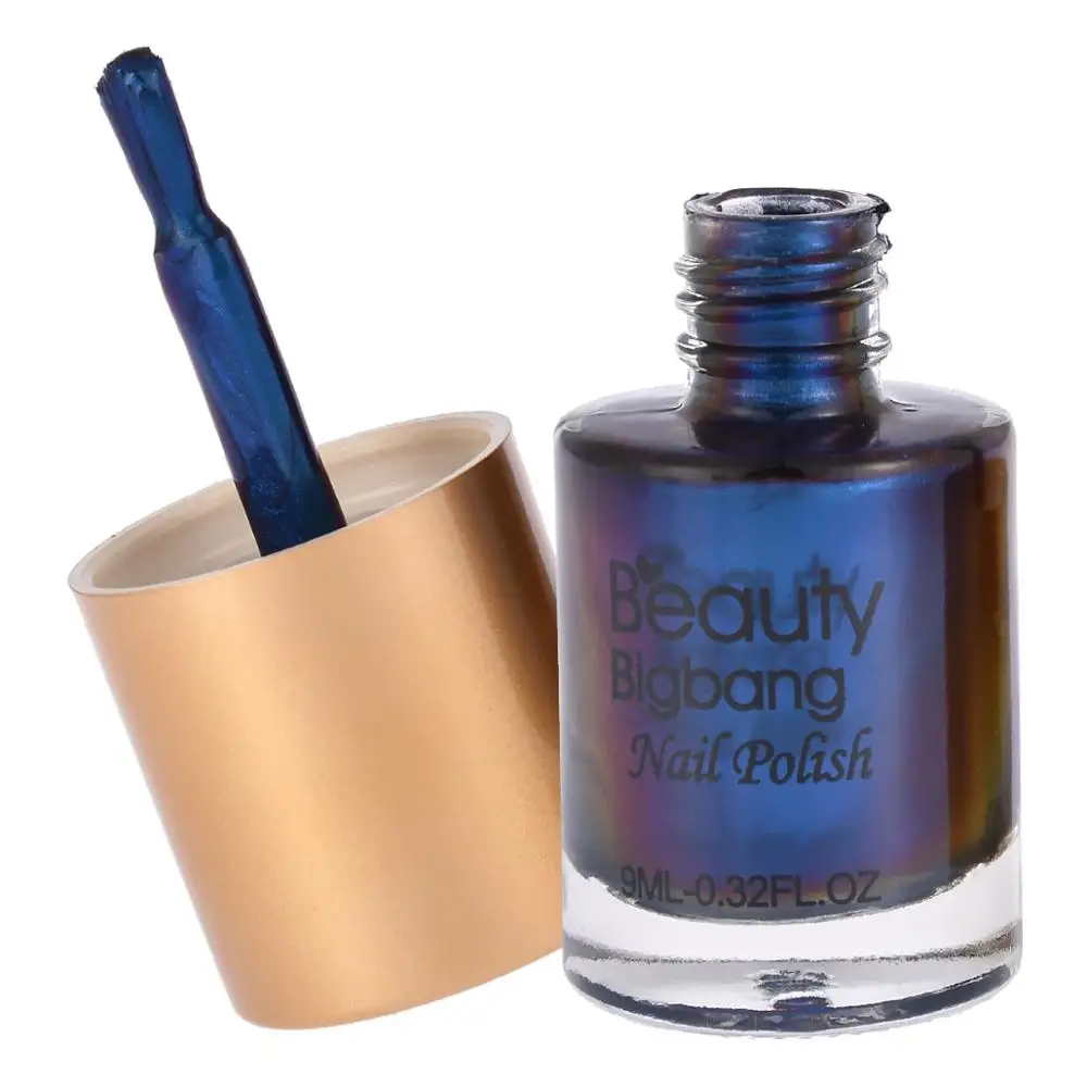 BEAUTYBIGBANG 9 мл Хамелеон стемпинг ногтей покрытие красочные дизайн ногтей пластины печать лак для ногтей