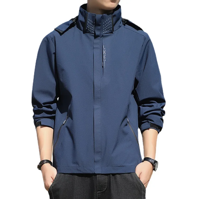 

2021Japan And South Korea Couple Stormsuit Autumn Thin Outdoor Hooded Jacket Mountai Eering Men Coat Bomber Men'sjackets m-5xl