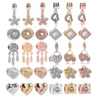 Бусины-подвески Boosbiy золотистыерозовыесеребристые, 2 шт.