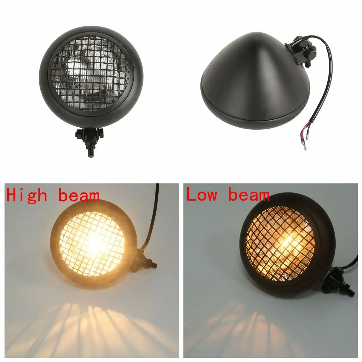 Мотоциклетная решетка с прозрачными/оранжевыми линзами 6 7 дюйма дальний/ближний