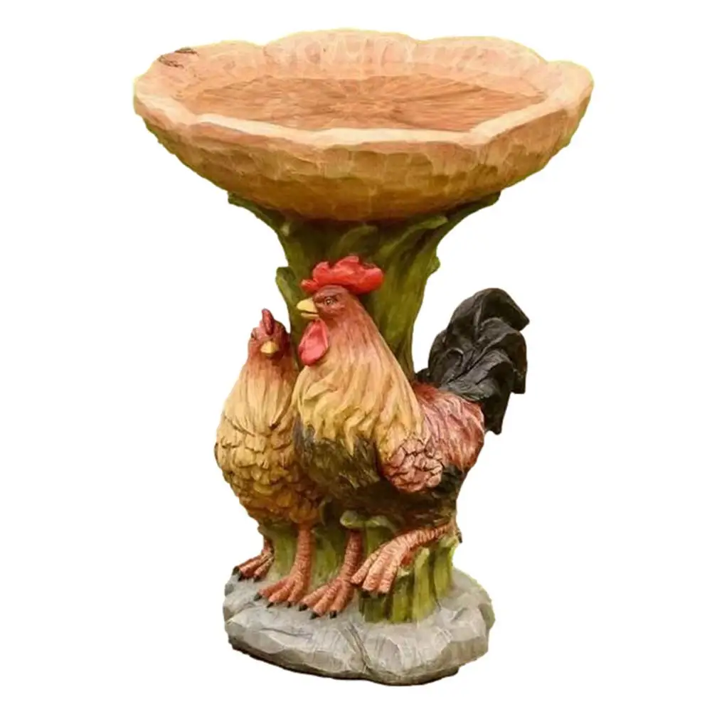 

Садовая статуя с двумя петушками, устройство для кормления птиц, для дома и улицы, из смолы
