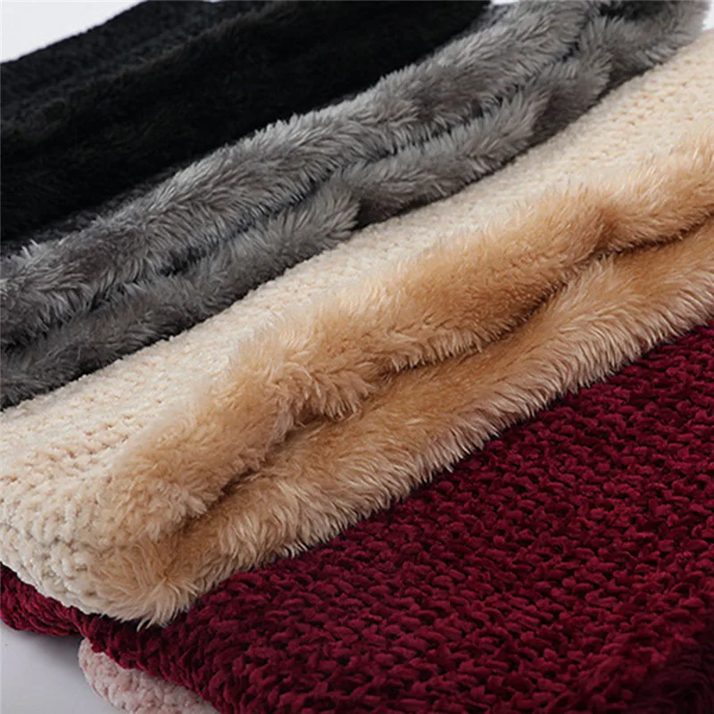 Модный теплый зимний шарф с капюшоном для пары унисекс флисовый вязаный шарфы