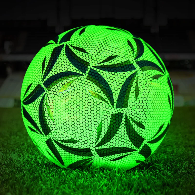 Светящийся в темноте футбольный мяч Размер 5 4 Стандартный тренировочный футбольный мяч светящийся футбольный мяч из ПУ светоотражающий