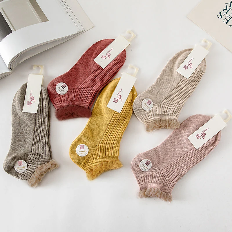 Носки женские короткие 5 пар лето носки-невидимки из хлопка | Женская одежда