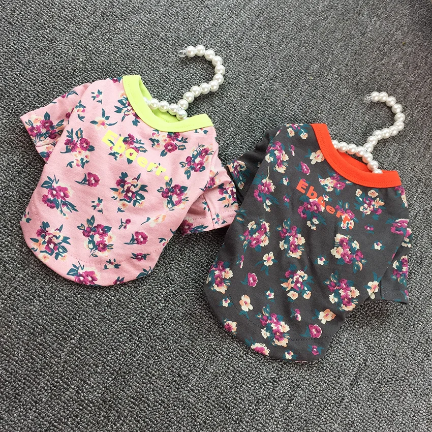 

Summer Dog T-shirt Cat Puppy Clothing Poodle Bichon Pomeranian Schnauzer Pug Dog Clothes Tee Shirt Apparel Small Pet Outfits