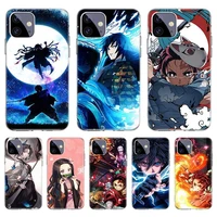 anime demon slayer case for iphone 11 12 pro max 13 7 8 plus xr xs x 12 mini 6 6s se 2020 se2 cover shell funda coque