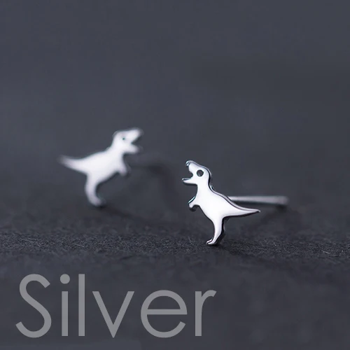 ED54-A-Silver Trusta, новинка, 925 пробы, серебряные ювелирные изделия, модные милые маленькие серьги-гвоздики с динозавром, подарок для девочек, детей, леди, ED54 - Окраска металла: ED54-A-Silver