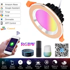 Умный светодиодный светильник RGB + CW WIFI, приглушаемый Светильник направленного света, приложение Tuya, Светодиодный Светильник направленного света 220 В110 В, Потолочный Светильник направленного света, Круглый панельный светильник