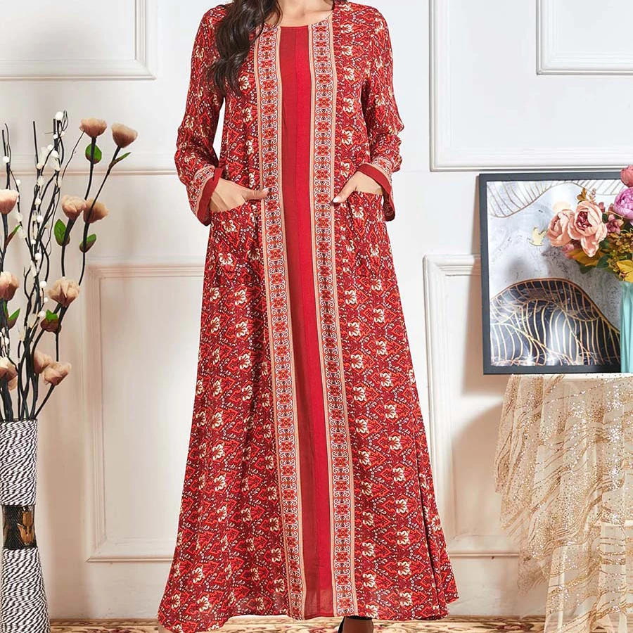 

Женское платье-макси с цветочным принтом, размеры до 4XL