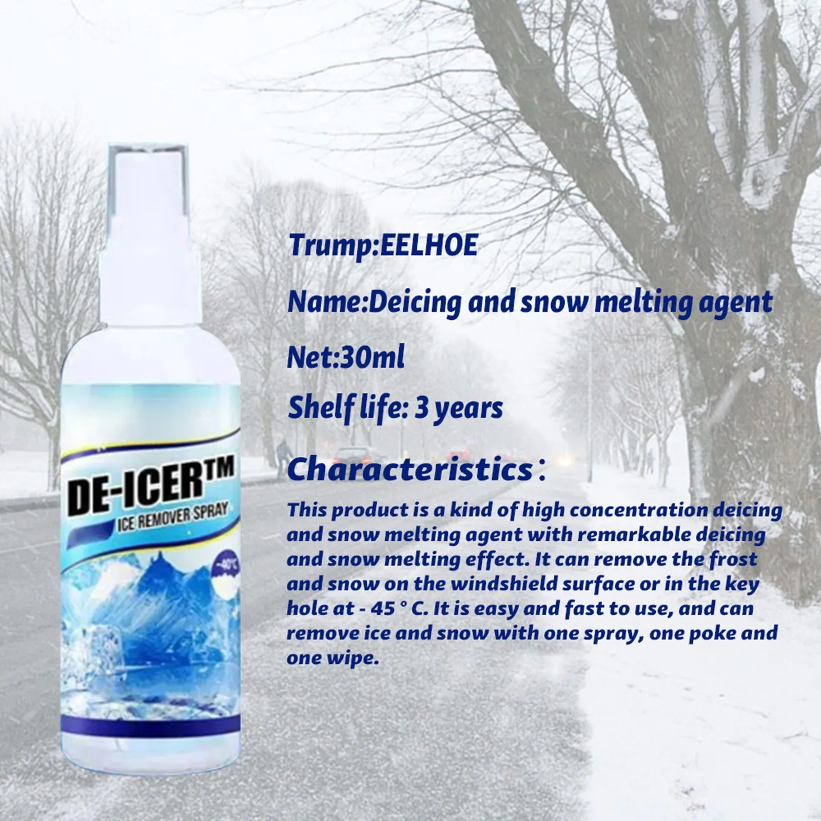 

Deicing agent glass spray defrosting Windshield Windows Wipers Spray#35