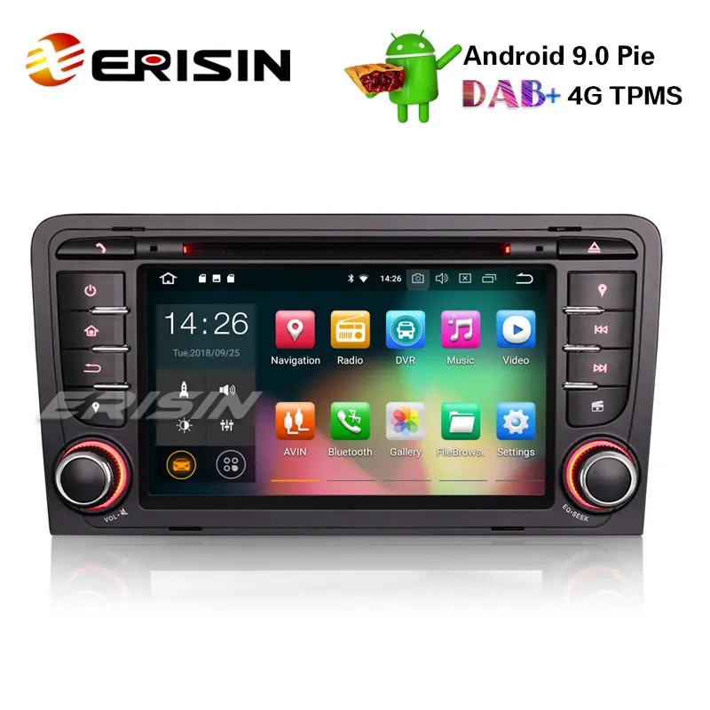 Erisin ES4847A 7 "DAB + Android 9 0 автомобильный стерео радио GPS USB Wifi BT для AUDI A3 S3 RS3 RNSE-PU Sat Nav |